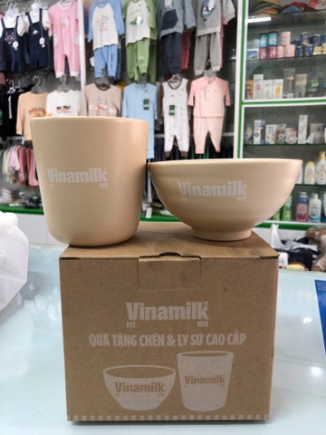 Bộ Ly & Chén Sứ Cao Cấp Vinamilk – Quà Tặng Sang Trọng & Tiện Lợi
