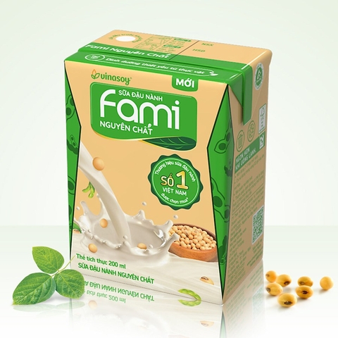 Sữa đậu nành nguyên chất Fami bịch 200ml