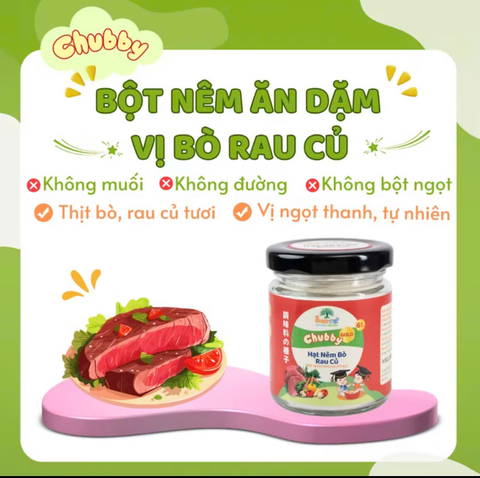 Bột Nêm Ăn Dặm – Vị Bò Rau Củ Chubby 60gr