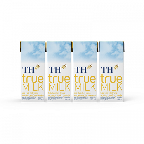 Thùng Sữa Tươi Tiệt Trùng Hương Chuối TH true MILK 180 ml
