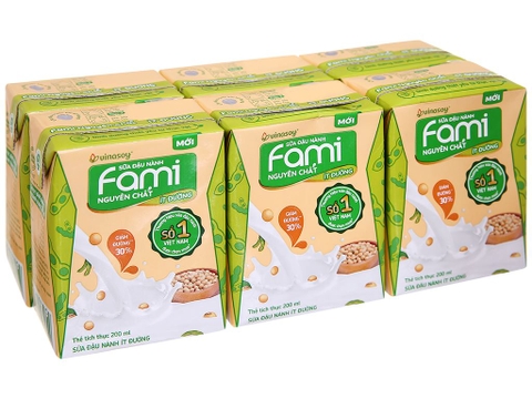 Sữa đậu nành nguyên chất Fami bịch 200ml