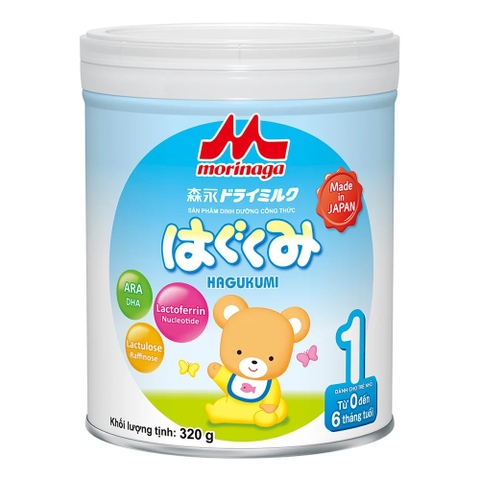 Sữa Morinaga số 1 320g (Hagukumi, 0-6 tháng)