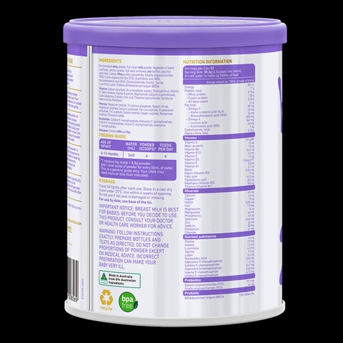 Sữa bột Bubs A2 số 2 800g