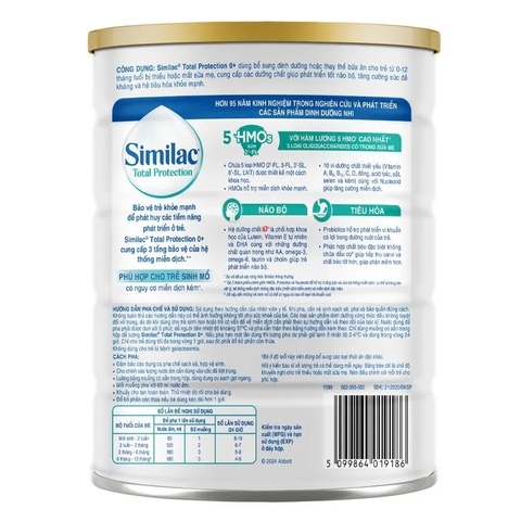Sữa bột Similac Total Protection 0+ 850g/800g (0 -12 tháng)