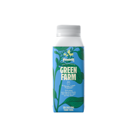 Sữa chua uống thanh trùng ít đường Vinamilk Green Farm hộp 200ml