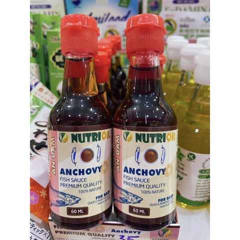 Nước Mắm Cá Cơm Ăn Dặm Nutrioil Dành Cho Bé 6 Tháng Tuổi 60ml