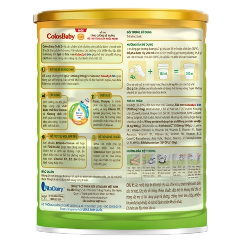 SPDD công thức Colosbaby Gold 2+ 800g (Vị Nhạt)
