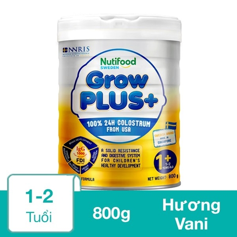 Sữa bột Nutifood Grow Plus+ Vàng (Sữa non) 800g cho bé trên 1 tuổi