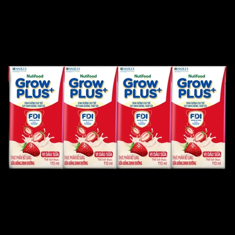 Sữa pha sẵn growplus vị dâu 110ml