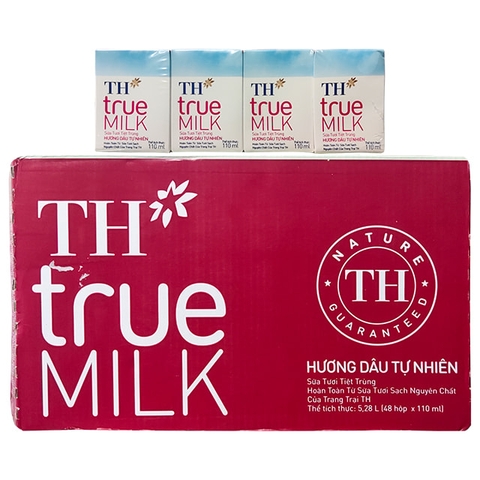 Thùng 48 Hộp Sữa Tươi Tiệt Trùng Hương Dâu 110 ml