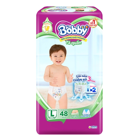 Bỉm - Tã quần Bobby size L 54 miếng (cho bé 9 - 13kg)