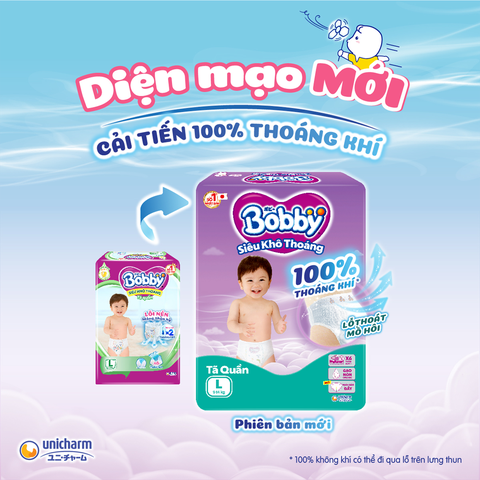 1 gói Tã quần Bobby Ultra siêu tiết kiệm Size L 88 Miếng