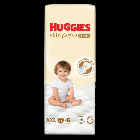Tã quần Huggies SkinPerfect Pants (XXL, >15kg, 48+6 miếng) (giao bao bì ngẫu nhiên)
