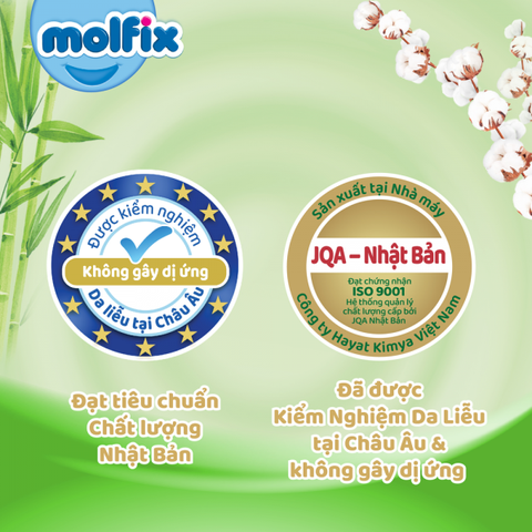 Bỉm tã dán Molfix thiên nhiên (Newborn,< 5kg, 70 miếng)