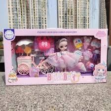 BỘ ĐỒ CHƠI BÚP BÊ BÁN KEM – XE KÉO MINI VÀ PHỤ KIỆN NGỌT NGÀO