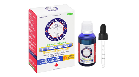Dầu Cá BioAmicus Omega-3 hỗ trợ phát triển não bộ và thị giác chai 30ml