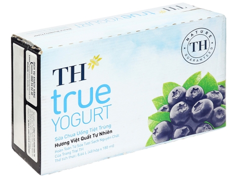 Sữa chua uống TH true Milk hương việt quất 180ml