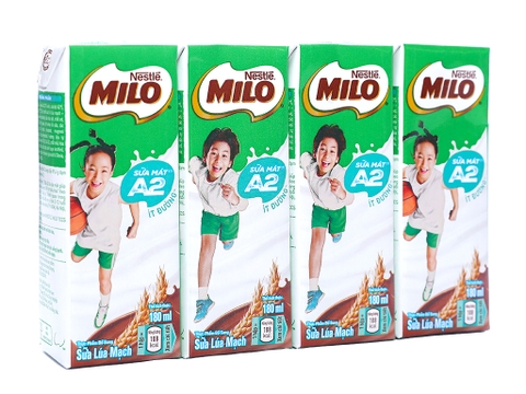 Sữa lúa mạch ít đường Milo A2 180ml