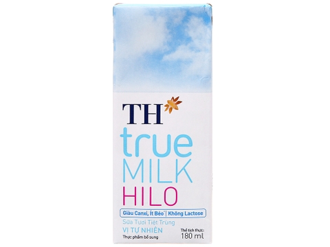 Sữa tươi tiệt trùng vị tự nhiên TH true MILK Hilo 180ml