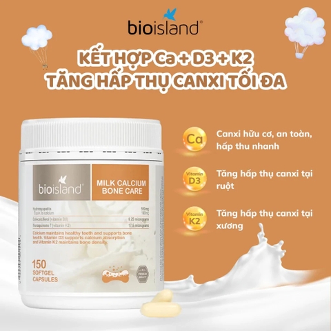 Canxi hữu cơ Bioisland 150 viên