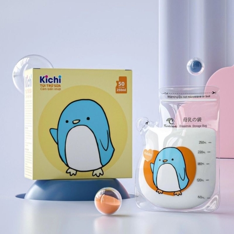 Túi trữ sữa cảm biến nhiệt Kichi (250ml)