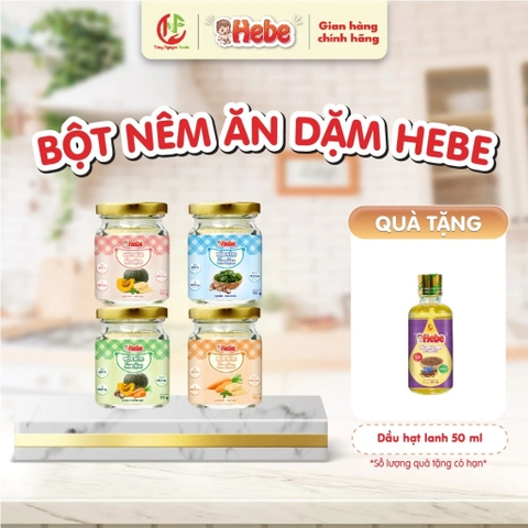 Bột Nêm Ăn Dặm Vị Nấm, Rong Biển Hebe - 50g