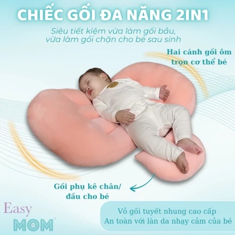 Gối bầu cánh tiên Easy MOM nhung