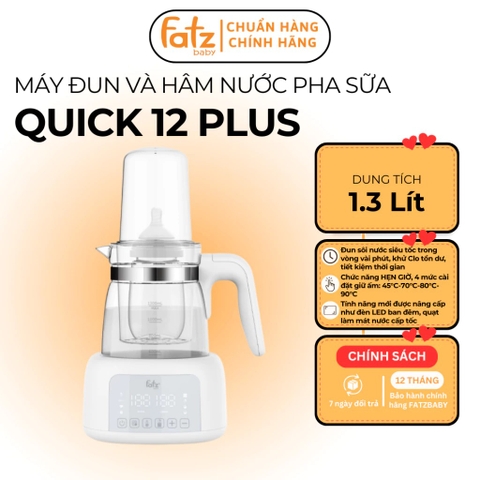 Máy đun và hâm nước pha sữa điện tử FATZ BABY Quick 12 Plus tích hợp chức năng hâm sữa