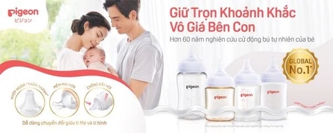 Bình sữa Pigeon PPSU Plus WN3 phiên bản Nhật 160ml, hình Gà con