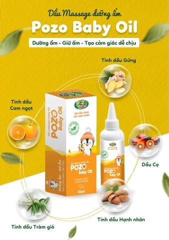 Dầu massage dưỡng ẩm Pozo Baby Oil 50ml