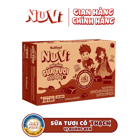 Nuvi đường đen có thạch 170ml
