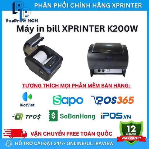 Máy in tem nhãn Xprinter 365B USB+LAN khổ A7, 2 tem
