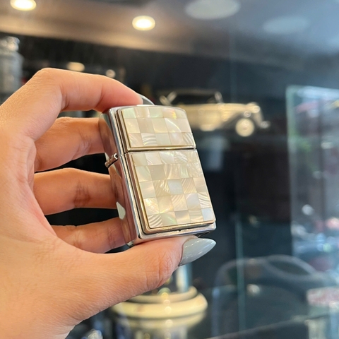 BẬT LỬA ZIPPO cẩn  đá xà cừ - ZIPPO LIGHTER