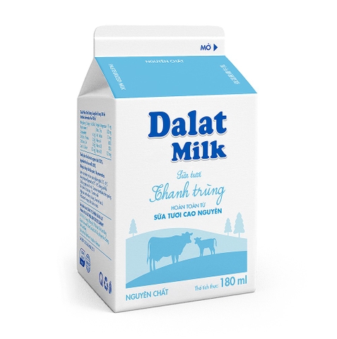 SỮA TƯƠI THANH TRÙNG DLM NGUYÊN CHẤT 180 ML