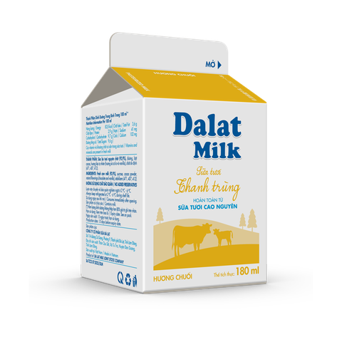 SỮA TƯƠI THANH TRÙNG DLM HƯƠNG CHUỐI 180ML