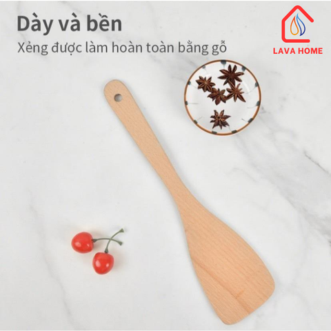 Xẻng Gỗ Tre Cao Cấp Chống Dính Thánh Gióng