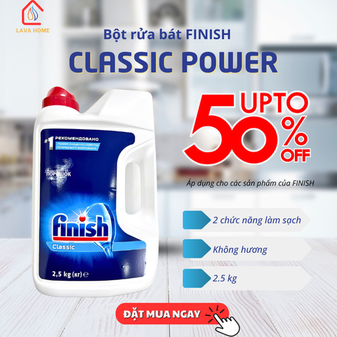 Bột rửa bát Finish 2.5kg