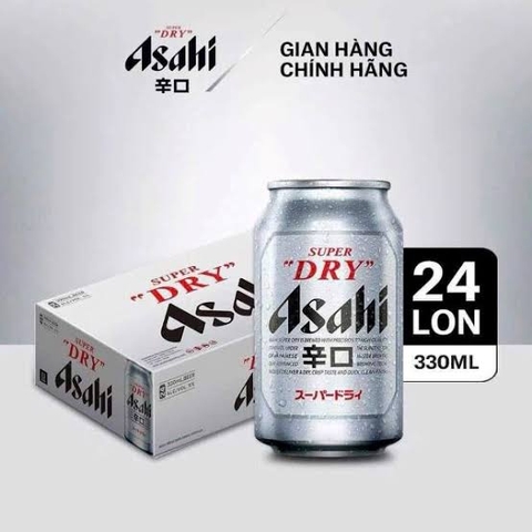 Bia Asahi Super Dry 24 Lon x 330ml