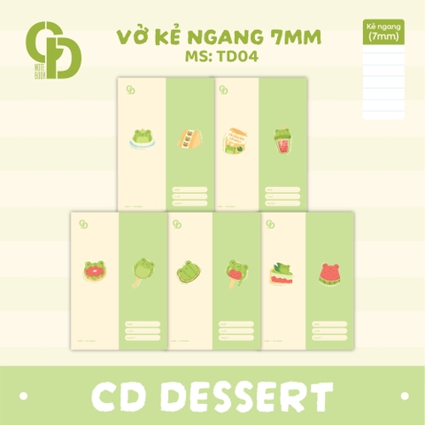 TD04 - Vở kẻ ngang Dessert, Xanh lá, 80tr, ĐL: 70