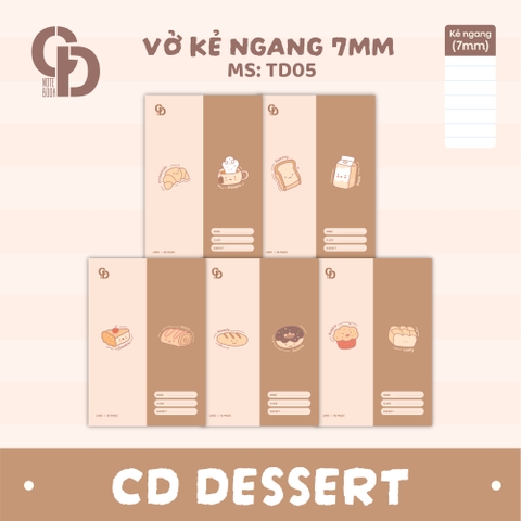 TD05 - Vở kẻ ngang Dessert, Nâu, 80tr, ĐL: 70