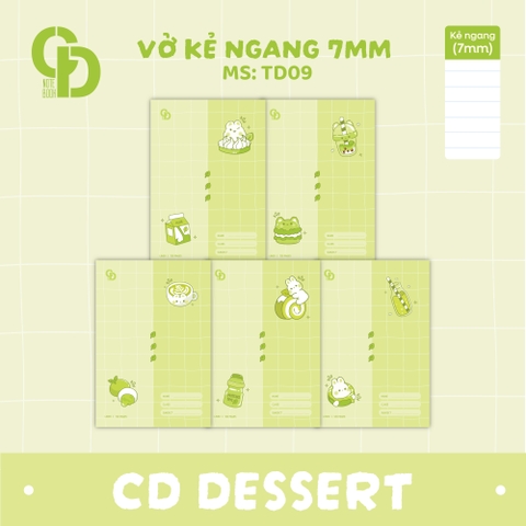 TD09 - Vở kẻ ngang Dessert, Xanh Matcha 120tr, ĐL: 70