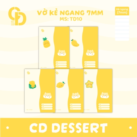 TD10 - Vở kẻ ngang Dessert, Vàng, 120tr, ĐL: 70