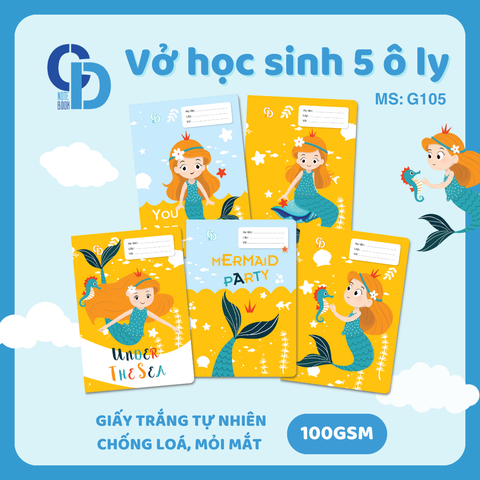 G105 - Under the sea Tiên cá 5 ô ly 48tr, ĐL 100gsm