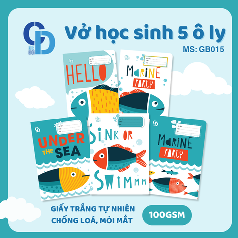 GB015 - Under the sea Cá 5 ô ly 48tr, ĐL 100gsm