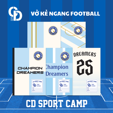 TS302 - Vở kẻ ngang Sport Football, Xanh nhạt,120tr, ĐL: 70