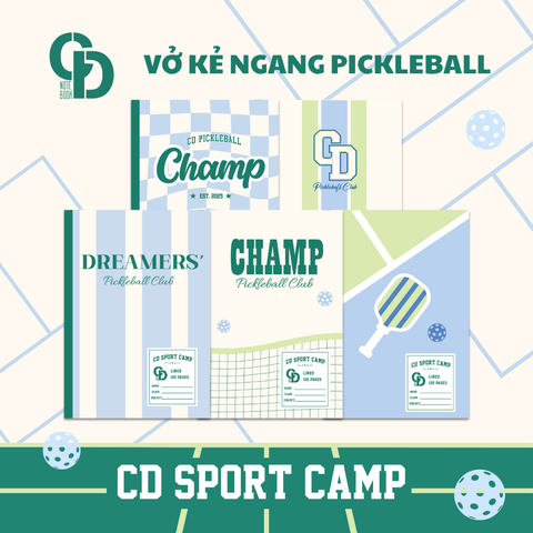 TS502 - Vở kẻ ngang Sport Pickleball, Xanh, 120tr, ĐL: 70