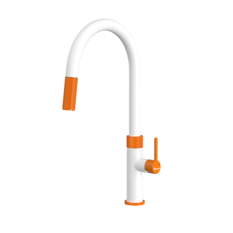 Vòi rửa bát dây rút Konox Lasi Orange