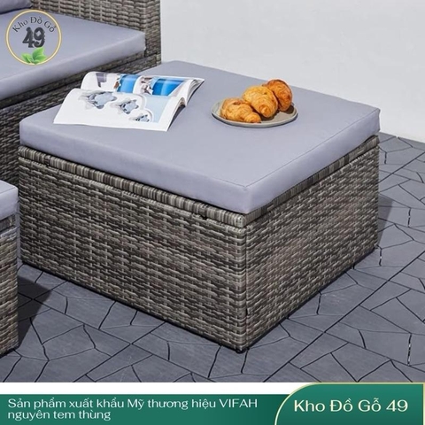 Bộ Sofa Ngoài Trời 3 Món Daytona – Phong Cách Vintage Sang Trọng, Đệm Dày Êm Ái – Hàng Xuất Khẩu Chính Hãng VIFAH