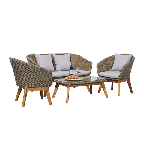 Bộ Sofa Grayton Ngoài Trời Giả Mây – Sang Trọng, Bền Bỉ & Tiện Lợi