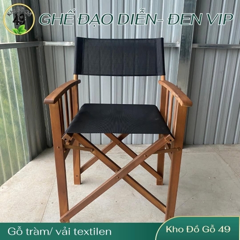 Ghế Đạo Diễn - Director Chair Vải textilen đen